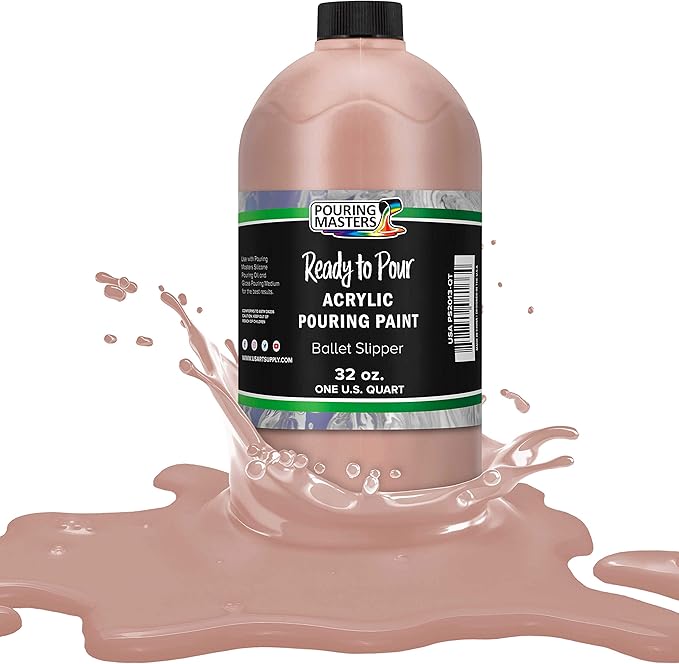 POURING MASTERS Ballet Slipper Acrylic Ready to Pour Pouring Paint - Premium 32-Ounce Pre-Mixed Water-Based - for Canvas, Wood, Paper, Crafts, Tile, Rocks and More