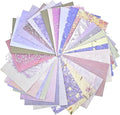 42 Sheets Textured Scrapbook Paper and Mesh Fabric Assorted Set, Junk Journal Supplies Assorted Set, Special Paper for Scrapbooking Materials Card Embellishments 3.9x5.5 Inch (Purple)