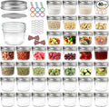 40 Pack Mason Jars 4 oz with Regular Lids and Bands, Mini Canning Jars, Small Glass Jars for Jam Jelly Honey Crafts Wedding Favors