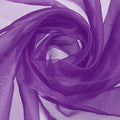 MECCANIXITY Iridescent Sheer Organza Fabric, 2 Yards x 59 Inches Solid Holographic Shiny Fabric Organza Cloth for Wedding, Curtains, Costume, Photo Background, Dark Purple