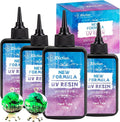 JDiction 400g UV Resin, New Formula Crystal Clear UV Resin Solar Cure Sunlight Activated Hard UV Resin Kit for Jewelry Making, Casting and Coating DIY Crafts