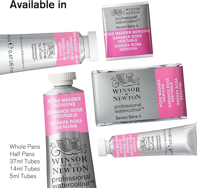 Winsor & Newton Professional Water Colour Paint, Half Pan, Alizarin Crimson