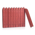 Mceal Sealing Wax Stick with Wick Flower De Luce of France Retro 10 Pieces Pack(Mahogany Red)