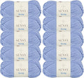 10 Skeins of Sensy Roving Yarn, 3.5 oz, 132 Yards, Gauge 5 Bulky (Baby Blue)