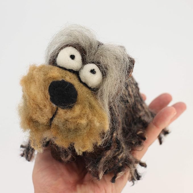 Woolbuddy Needle Felting Wool, Natural Handmade Wool Roving, 6 Vibrant Colors with Instructions (Wool Bag Fall)