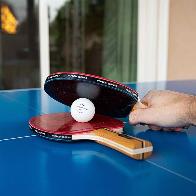 PRO SPIN Ping Pong Paddles - High-Performance Set with Premium Table Tennis Rackets, 3-Star Ping Pong Balls, Compact Storage Case | Professional Quality Ping Pong Paddle Set | Indoor & Outdoor Games