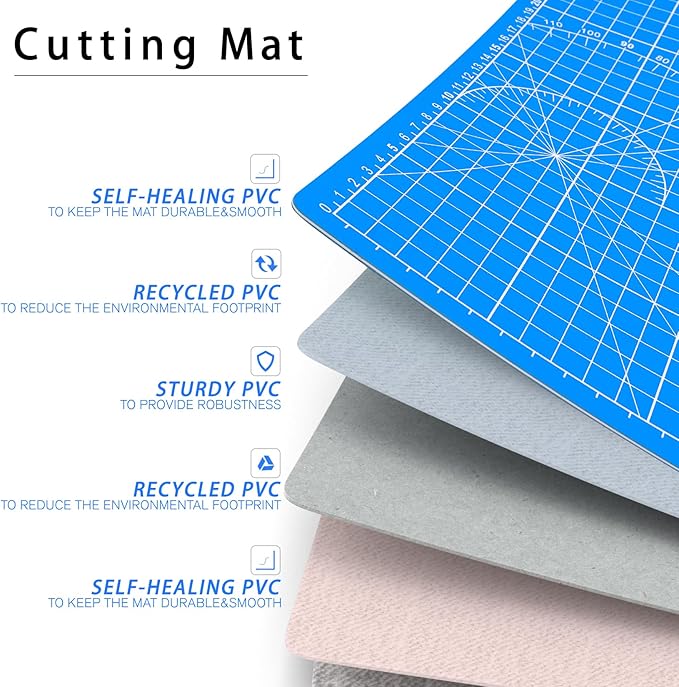 DIYSELF Cutting Mat 9x12in, Self Healing Mat for Crafts, Sewing & Quilting