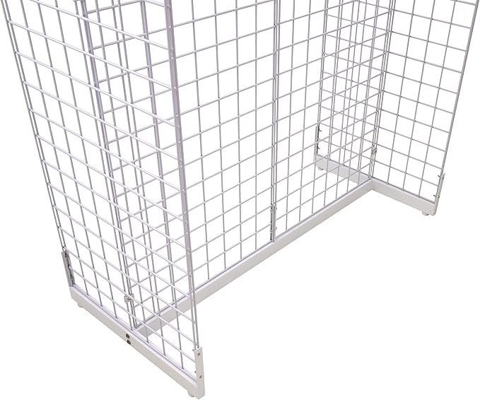 Gridwall Joining Clip Connectors for Grid Panels, Powder-Coated or Chrome Plated Steel (Quantity 10) (10, White)
