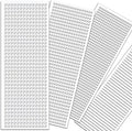 3090 Pcs 4 Sheets Pearl Rhinestone Stickers 3/4/5/6 mm Self Adhesive Craft Rhinestones Gems for Face Eyes Makeup Hair Body (White_pearl-3/4/5/6mm)
