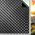Qualsen Blackout Window Film, 𝟑𝐃 𝐕𝐢𝐬𝐮𝐚𝐥 𝐀𝐩𝐩𝐞𝐚𝐥 100% Light Sun Blocking Privacy Film for Glass Windows, Removable No Glue Black Out Window Tint for Home Day Sleep Garage 35.4×118inch