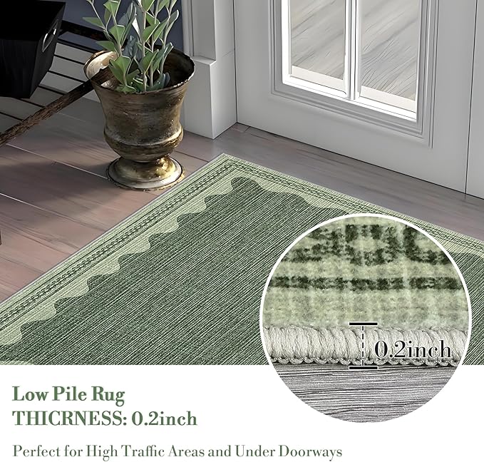 Scalloped Rug 2x3 Rugs for Entryway, Solid Grey Rug Small Area Rug Non Slip Scalloped Bath Mat, Washable Rugs Front Door Mat Indoor Entrance,Soft Girls Nursery Dorm Carpet for Bedroom Kitchen