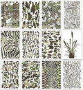 Camo Stencil 12inch Large Camouflage Stencils for Spray Paint Reusable Digital Camo Pattern Stencil for Wall Boat Wood Canvas Fabric