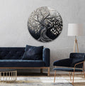 My Photostation.com 27.5''(70cm) Diameter Twilight Tree of Life Round Glass Wall Art Tempered Glass Printing Wall Decor Large Wall Art Wall Hangings