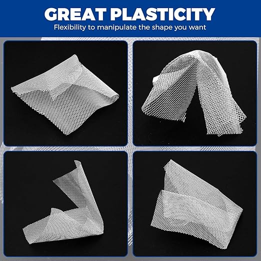 Aluminum Wire Mesh for Arts and Craft Sculpting Mesh Roll 24 Inch by 10 Foot for Sculpture Projects Craft Wire Mesh for Crafts (Silver, 24inch x 10foot)