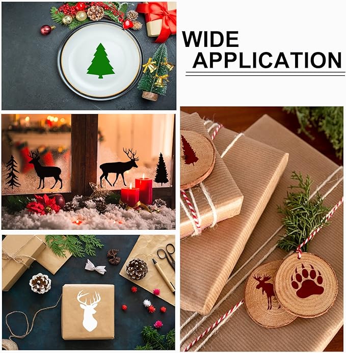 Small Stencils for Painting on Wood Reusable, 3 Inch Reusable Stencil for Craft Ornament Paint Template Stencils for Wall Card Rock Wood Signs Coasters Canvas Home Decor (Animal Wildlife)