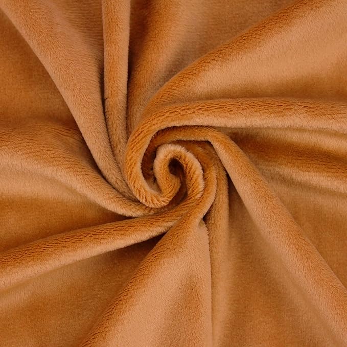 kullaloo Plush Fabric | Solid Ginger Minky Fabric for Sewing | Super Soft Cuddle Material | 39.5x29.5 | Plushies, Baby Blankets, Pillows, Dog Beds, Cat Beds, Beanies, Baby Accessories, Apparel & More