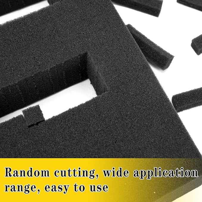 DECOHS 4 PCS Pick Apart Foam Insert- 2 Size Pick and Pluck Foam- Pluck Pre Cube Sheet Foam with Bottom Use for Board Game Box Cases Storage Drawer (Length 16 Inch)