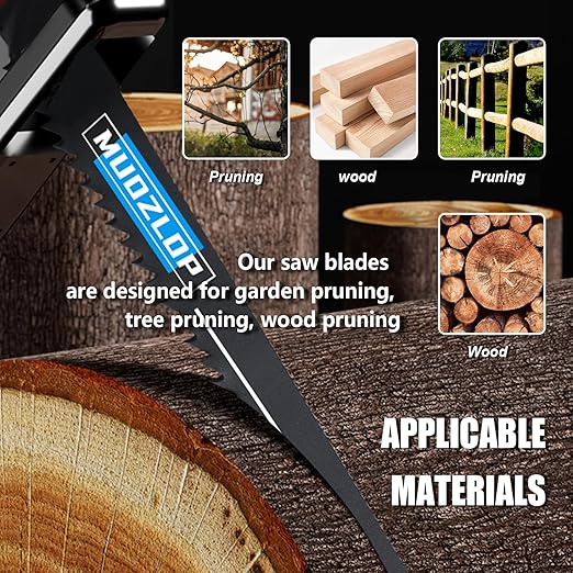 25Pack 6inch Reciprocating Saw Blades Set,6 TPI High Carbon Saw Blades,Woodcutting Saw Blades with Organizer Case (25, 6TPI/150mm)