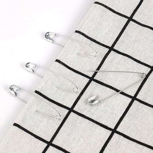 100 Pack Silver Safety Pins Assorted, Galvanized Steel Bulk Safety Pins for Sewing, Clothes, Arts & Craft (2.1 Inch / 54 mm)