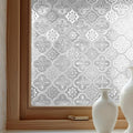Window Privacy Film Decorative for Front Door, Bathroom Static Cling Stained Glass Sticker Opaque Heat Control UV Blocking Non-Adhesive for Home Windows 29.5 X 78.7 inches