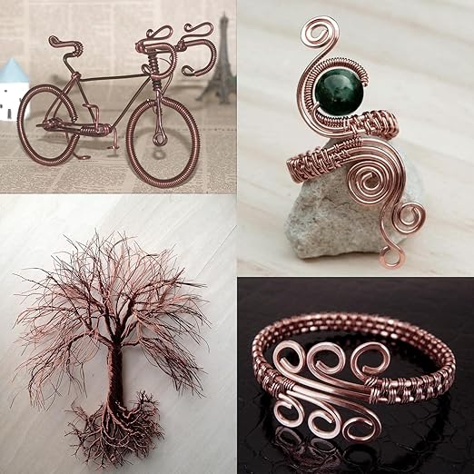 Aluminum Craft Wire, 32.8 Feet 3.0 mm/ 8 Gauge Brown Bendable Soft Metal Aluminum Wire Roll Bulk for DIY Crafts Sculpting Jewelry Making