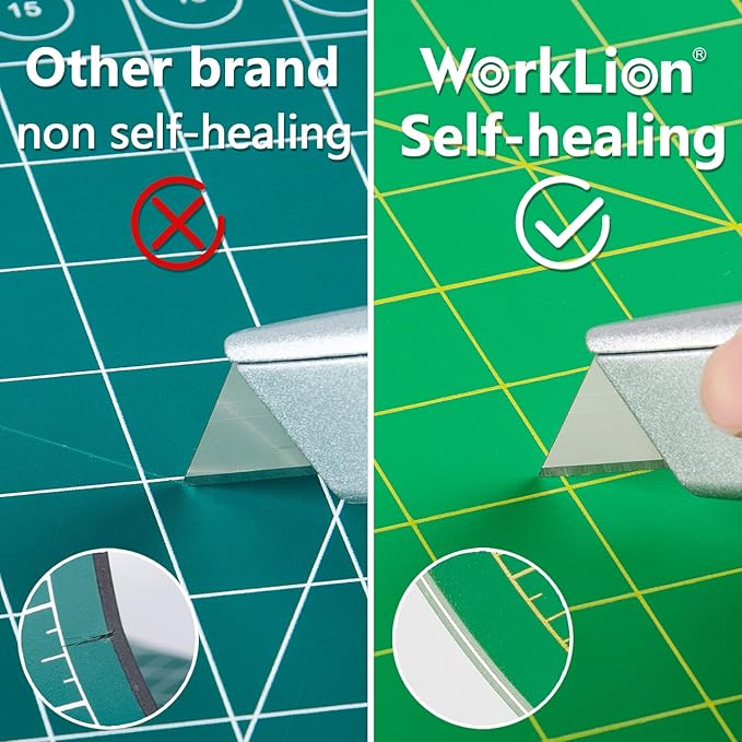 worklion self healing cutting mat 36" x 48" for sewing,fabric cutting,rotary cutting,5-layer non-slip as desk top for Scrapbooking & Quilting & Sewing & Arts & Crafts Project……