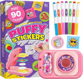 Sticker Maker for Kids - Make Your Own 90 Puffy Stickers Kit - DIY More 3D Stickers Arts and Crafts for Kids Ages 6-10 - Fun Gifts for Girls & Boys 8-12 Year Old Birthday Classroom Rewards