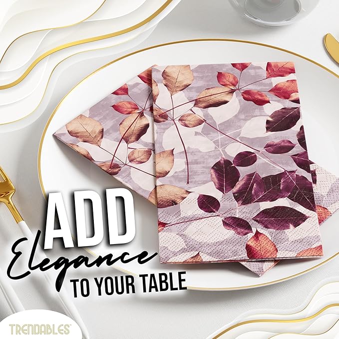 Trendables Floral Napkins for decoupage 100 Pcs 3 Ply floral paper napkins decorative Guest Towels Disposable Bathroom, Flower Design For Tea Party Decorations, Dinners & Weddings