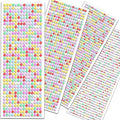 3090 Pcs 4 Sheets Pearl Rhinestone Stickers 3/4/5/6 mm Self Adhesive Craft Rhinestones Gems for Face Eyes Makeup Hair Body (Color_pearl-3/4/5/6mm)