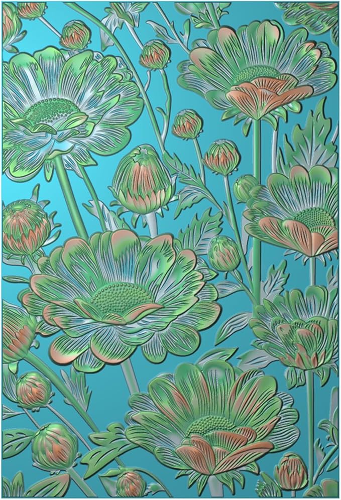 BAOFALI 3D Embossing Folder for Card Making Blossom Bloom Floral Textures Impressions Background Plastic Embossing Folders Template for DIY Scrapbooking and Other Paper Crafts Arts Supplies