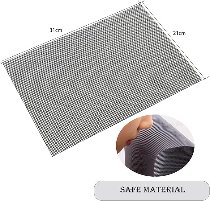 PVC Coated 304 Stainless Steel Mesh,2 Pack Woven Wire Mesh Screen Steel Woven Wire Mesh for Vent, Cage, Cabinets Mesh, Security Guard Garden Screen Hole Diameter 1.5mm (30 X 21CM)