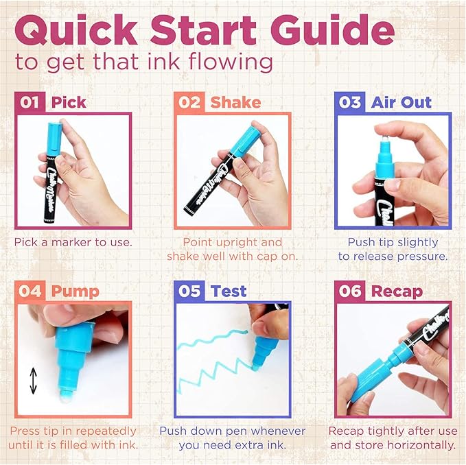 Fine Tip Liquid Chalk Markers for Chalkboard (20 Vintage Colors) - Dry Erase Marker Pens for Blackboard, Windows, Chalkboards Signs, Bistro - 3mm Reversible Tip