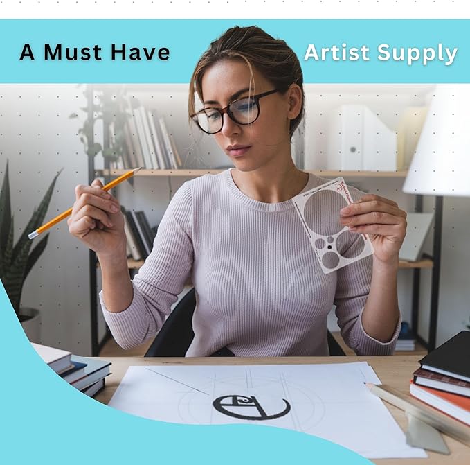 Circle Stencil Template for Drawing and Drafting: A Fibonacci-Inspired Circle Template for Drawing Tool for Artists Allows The Simple Application of The Golden or Divine Ratio for Artistic Design
