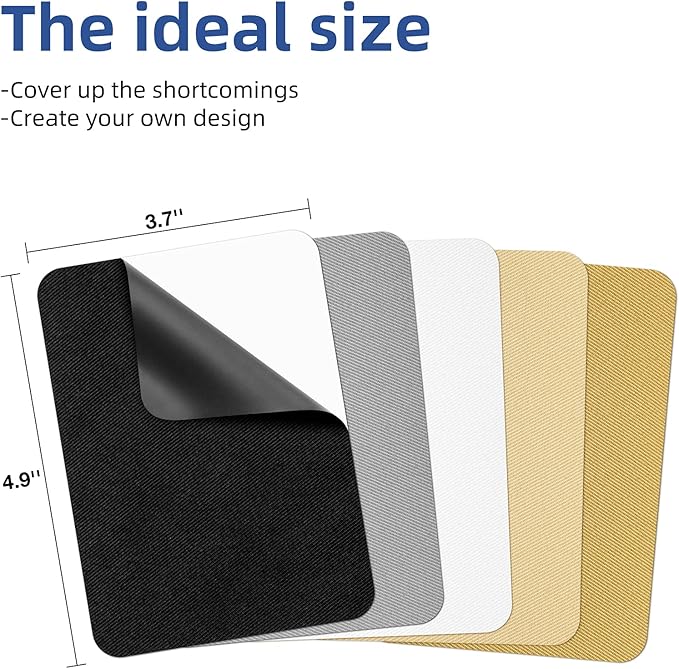 HTVRONT Iron on Patches for Clothing Repair, Multi-Color Fabric Patches Iron on for Denim Jean Repair Decorating Kit 20 Pieces Iron on Patch Size 3.7" by 4.9"(9.5 cm x 12.5 cm)