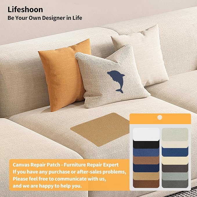 Fabric Repair Patches, 17X79 Inch Canvas Self-Adhesive Fabric Patches Tape Durable, DIY Large Canvas Repair for Sofa, Couches, Furniture, Chair, Clothing （17X79 Inch, Dark Blue）