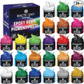 BALTIC DAY 24 Color Pigment Paste for Epoxy Resin Set – Opaque Epoxy Pigment, Epoxy Dye Paste & High Concentration Mica Powder for Resin Art, Jewelry, Tumblers, Coasters & Crafts