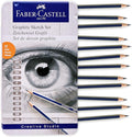 Faber-Castell Graphite Pencils Drawing Set: 12 Art Pencils for Sketching (4H, 3H, 2H, H, F, HB, B, 2B, 3B, 4B, 5B, and 6B), Shading Pencils for Drawing and Sketching, Graphite Pencil Kit