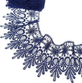 GXTIZAS Navy Blue Lace Trim 5 Yards Wide Venise Lace Ribbon Embroidered Edge Trim for Sewing Crafts Pillow Case