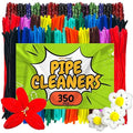 Performore Colorful Pipe Cleaners Craft Set 350-Pack Chenille Stem Wires in 35 Bright Colors 5mm Thick Reusable Twistable Fuzzy Sticks DIY Art Supplies for Kids & Classrooms