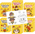 JAPBOR Fall Scarecrow Coloring Books - 24PCS Mini Autumn Scarecrows Color Book Bulk for Kids Party Favors, Thanksgiving Rustic Small Colouring Pages for Birthday Gifts Class Drawing Painting Game