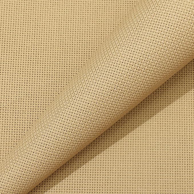 Aida Cloth 18 Count Cross Stitch Fabric,19×28inch (18CT,Khaki)