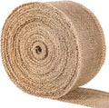 Chuangdi 20 Yard 3 Inches Burlap Ribbon Wide Jute Ribbon Natural Burlap Fabric Roll Wired Edge for Wreaths, Christmas Tree Decoration, Big Bow Crafts, Gift Wrapping, Wedding