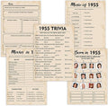 70th Birthday Party Games, Born in 1955 Games Bundle, Set of 5 Activities for 10 Guests, Birthday Party Supplies for Adults, Pack of 50 Cards