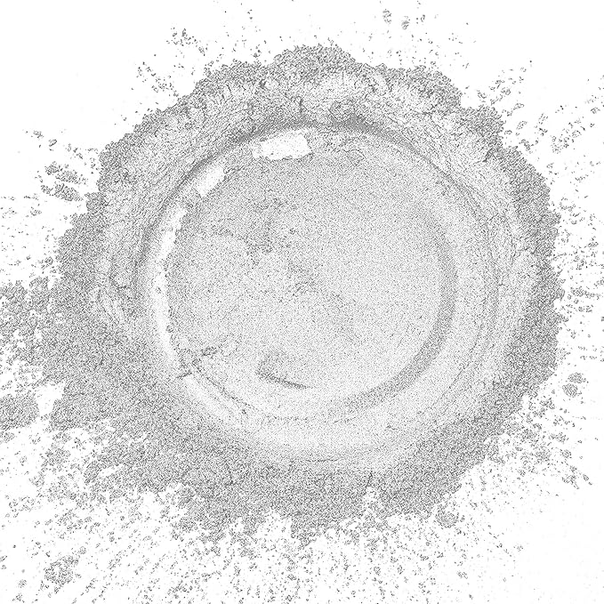 Pearl White Mica Powder, Natural Shimmer Mica Powder for Epoxy Resin/Candle/Soap/Lip Gloss/Slime/Bath Bombs/Quicksand/Car Paint pigments.Candle Dye,Soap Making Dye(50g/1.7oz)