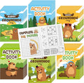 JAPBOR Groundhog Activity Coloring Book - 24PCS Mini Happy Groundhog Day Activities Color Books Bulk for Party Favor, Animals Themed Small Colouring Pages for Birthday Gift Class Painting Game