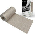 King Mountain Premium Linen Fabric Iron-on Repair Patch, Inside&Outside Fabric Repair Patch, 3"x60" with Backing Glue Linen Repair Decorative Patch kit (Linen-3"x60", Rice Coffee)