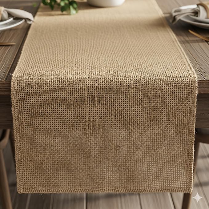 3 Pack Burlap Garland and Wreath Ribbon Wide 5" x 15 Yards Natural Jute 5 Inch 15-feet 3 Rolls, (Natural, 5Inch X 15yards) not Wired