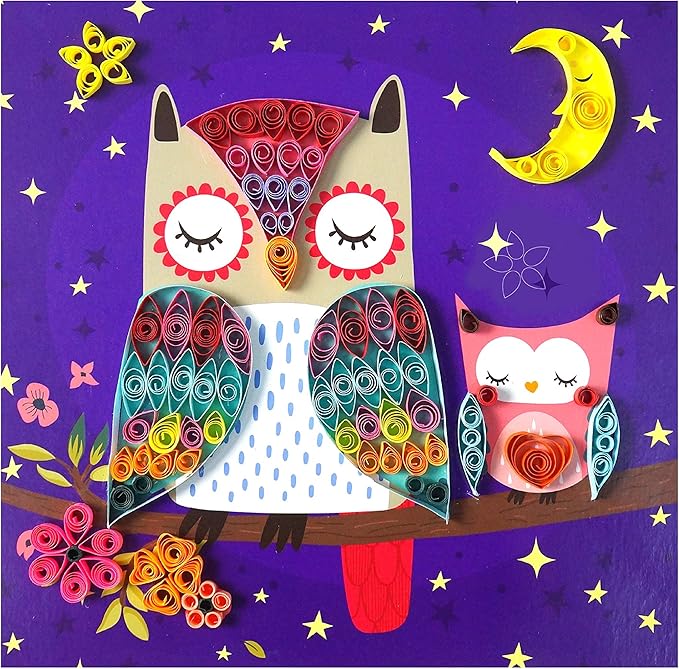 C.S.KIDS PQ03 C.S DIY Arts & Crafts Gifts – Bird| 3D Quilling Design Kits for Kids, Make Art (Paper Strips & Tools Included)