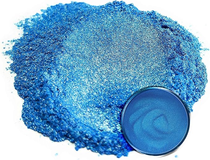 Eye Candy Pigments Premium Blue Mica Powder - Angel Blue (50gr) - for Epoxy, Resin, Soap, Paint, Woodworking, Acrylic Pouring, Bath Bombs, Fishing Lures - DIY Arts and Crafts Additive