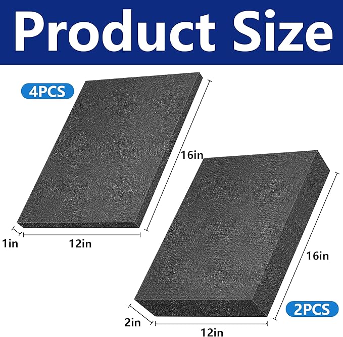 DECOHS 6 Pcs Pick Apart Foam Insert - 2 Size Pick and Pluck Sheets - Pre Cubed Pads for Cases, Toolbox, Game Box, Camera Storage Drawer